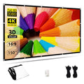TOWOND 150 Inch Projector Screen | 4K HD Foldable Portable Screen