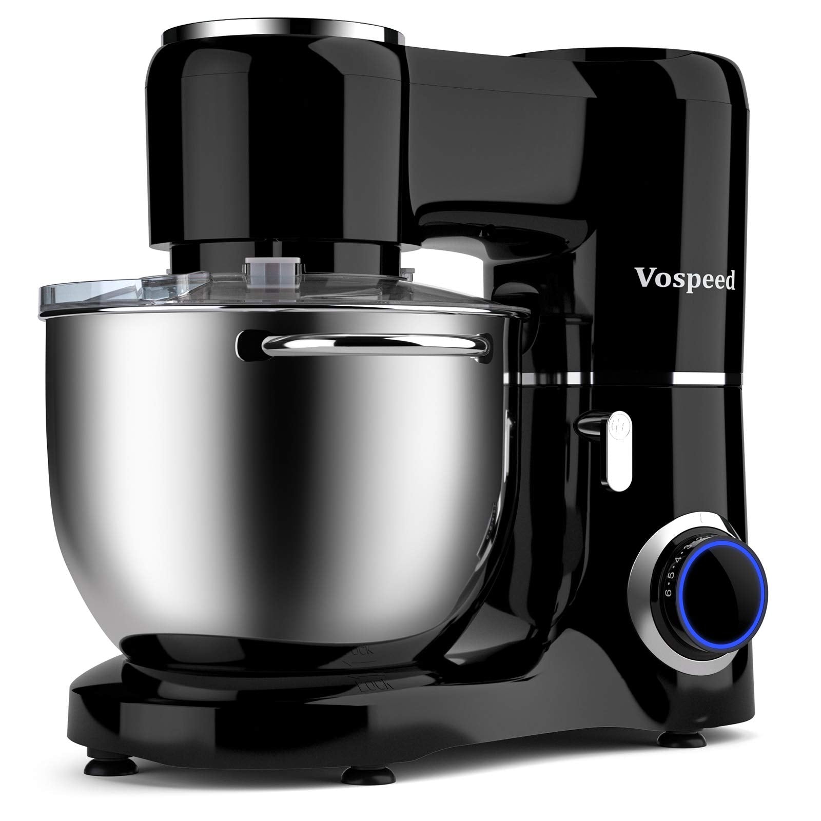 Vospeed 8L Stand Mixer | Electric Kitchen Food Mixer with Whisk - Black