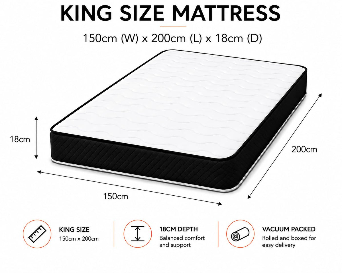 eXtreme comfort ltd Cooltouch Colours Black King Size Mattress - image 3