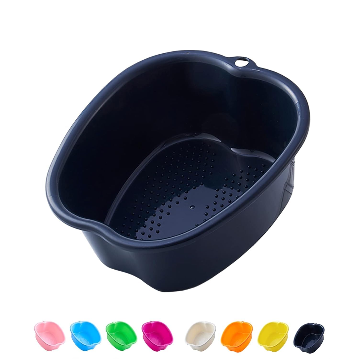 AXLOFO Large Foot Bath Spa Bowl – Plastic Massage Basin for Pedicures