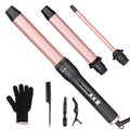 UNOBEY 3-in-1 Curling Iron Wand Set | 3 Interchangeable Ceramic Barrels