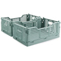Vivikivi 2-Pack Collapsible Crates Storage Boxes, 22x15x9cm, Blue - image 1