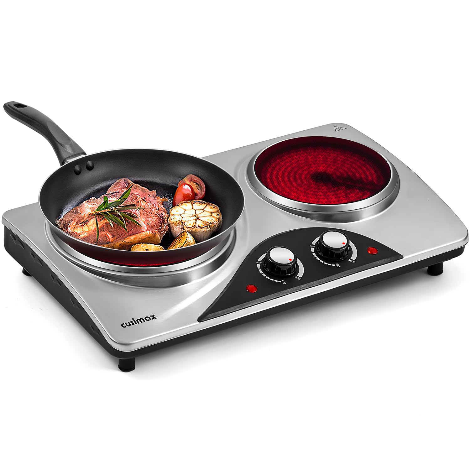 CUSIMAX Double Infrared Hot Plate | 2100W Portable Electric Hob Cooktop