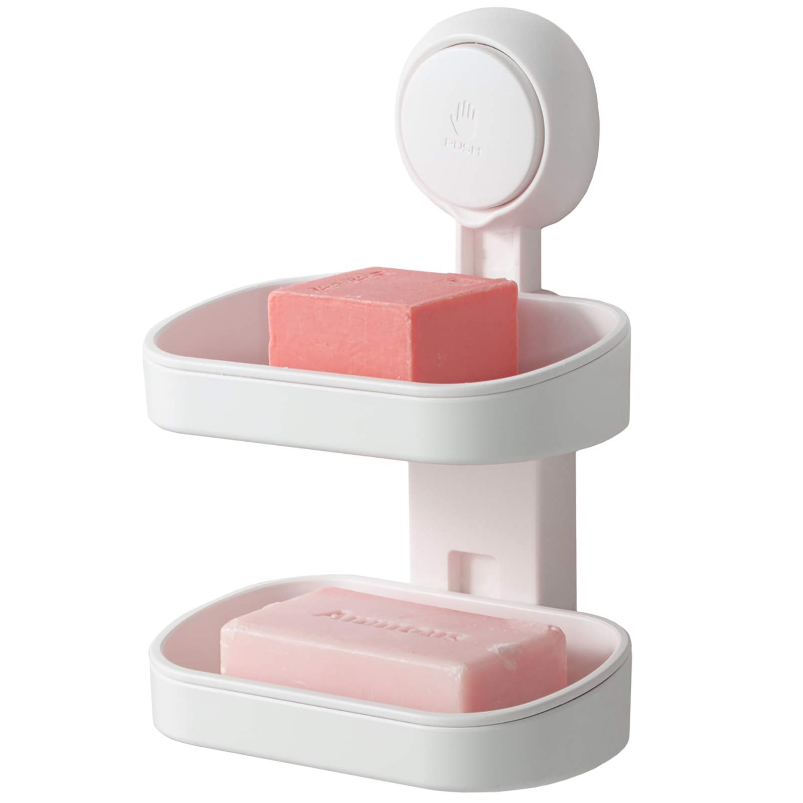 TAILI Suction Soap Dish | Double Layer Wall Mounted Shower Holder