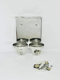 Wall Mount Double Soap Dispenser | Chrome Stainless Steel