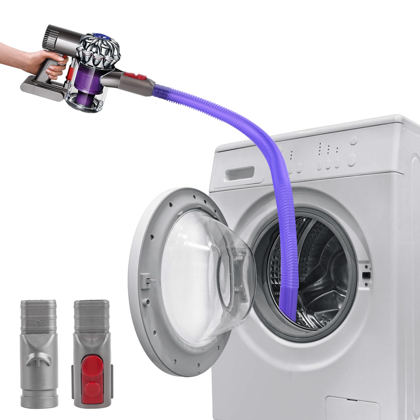 Flexible Dryer Lint Vacuum Hose for Dyson V6–V15 | 85cm