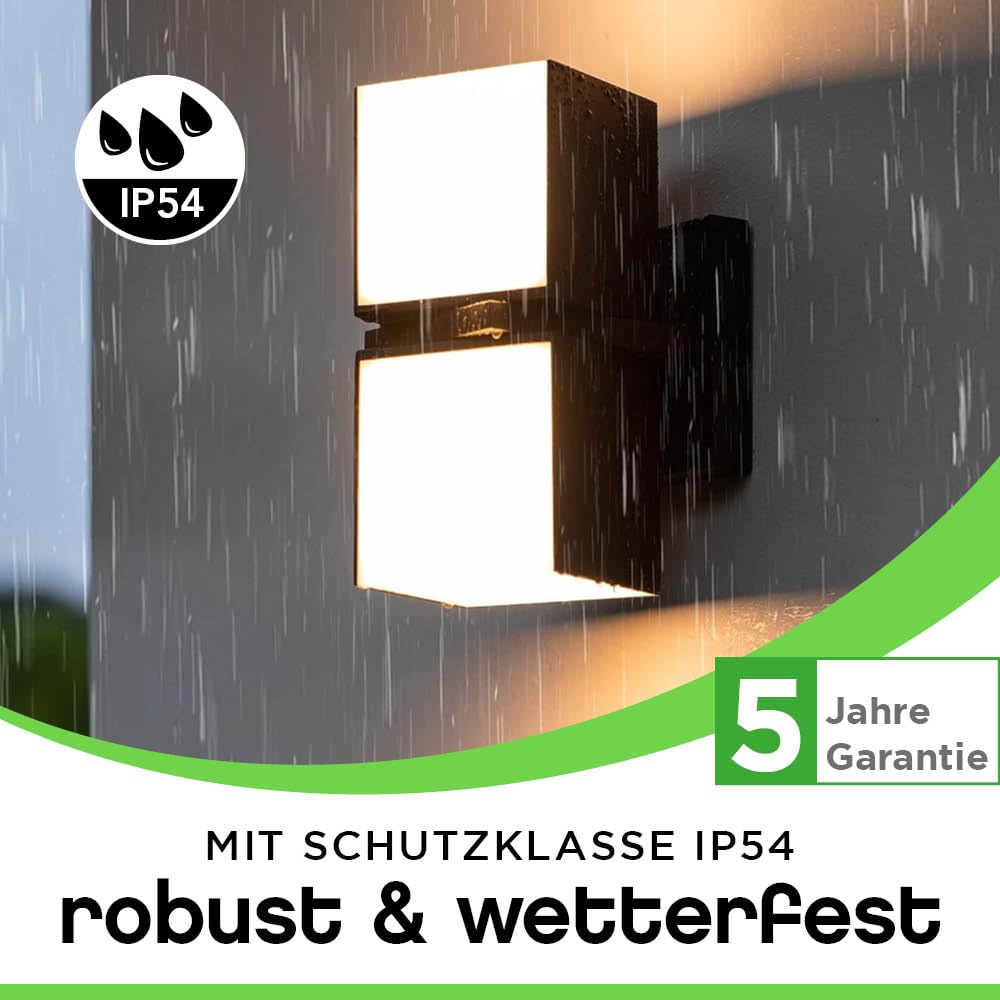 Lutec Cuba Outdoor Wall Light – Rotatable Modern Garden Sconce