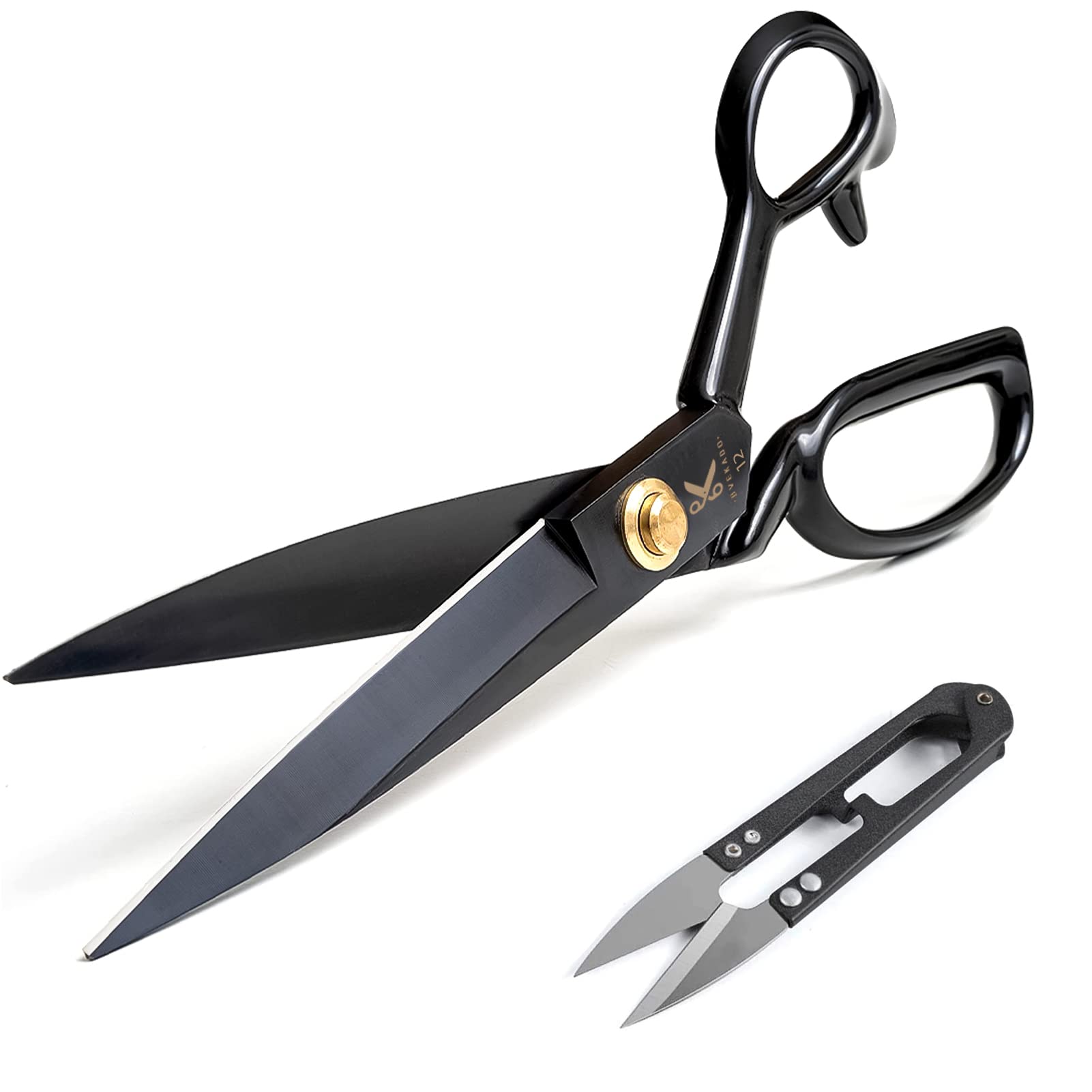 BVEKADO 12" Heavy Duty Fabric Scissors | High Carbon Steel Tailor Shears