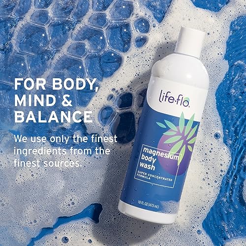 Life-Flo Magnesium Body Wash | Peppermint & Rosemary Cleanser | 16 oz
