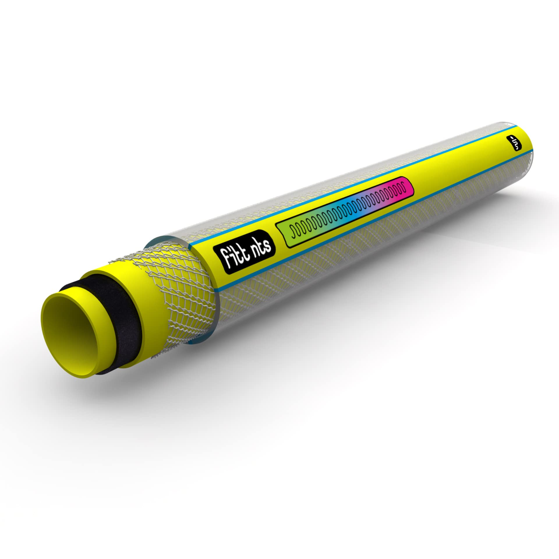 FITT NTS Yellow Garden Hose 20m – Kink-Free Watering Hose with Nozzle