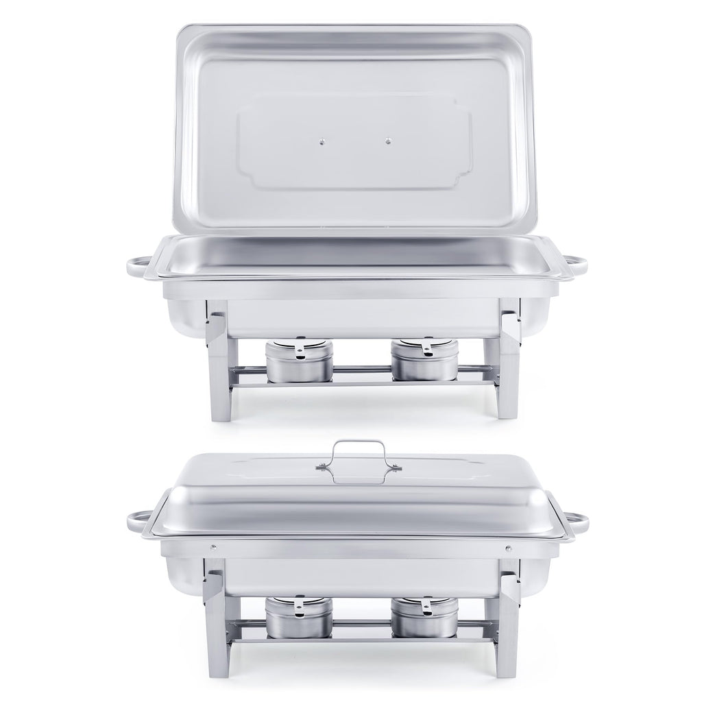 WILPREP Chafing Dish Buffet Set - 2 Pack 9L Stainless Steel Food Warmers