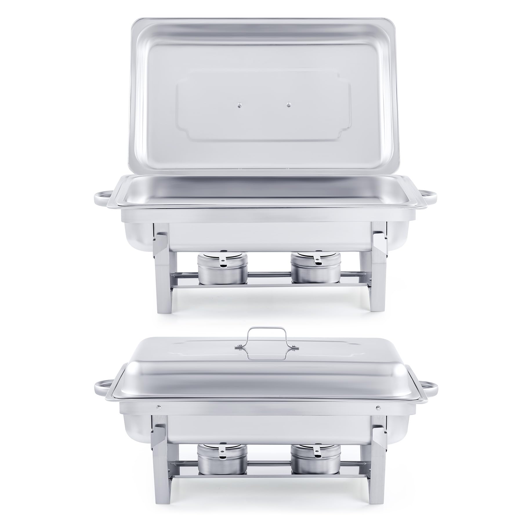 WILPREP Chafing Dish Buffet Set - 2 Pack 9L Stainless Steel Food Warmers