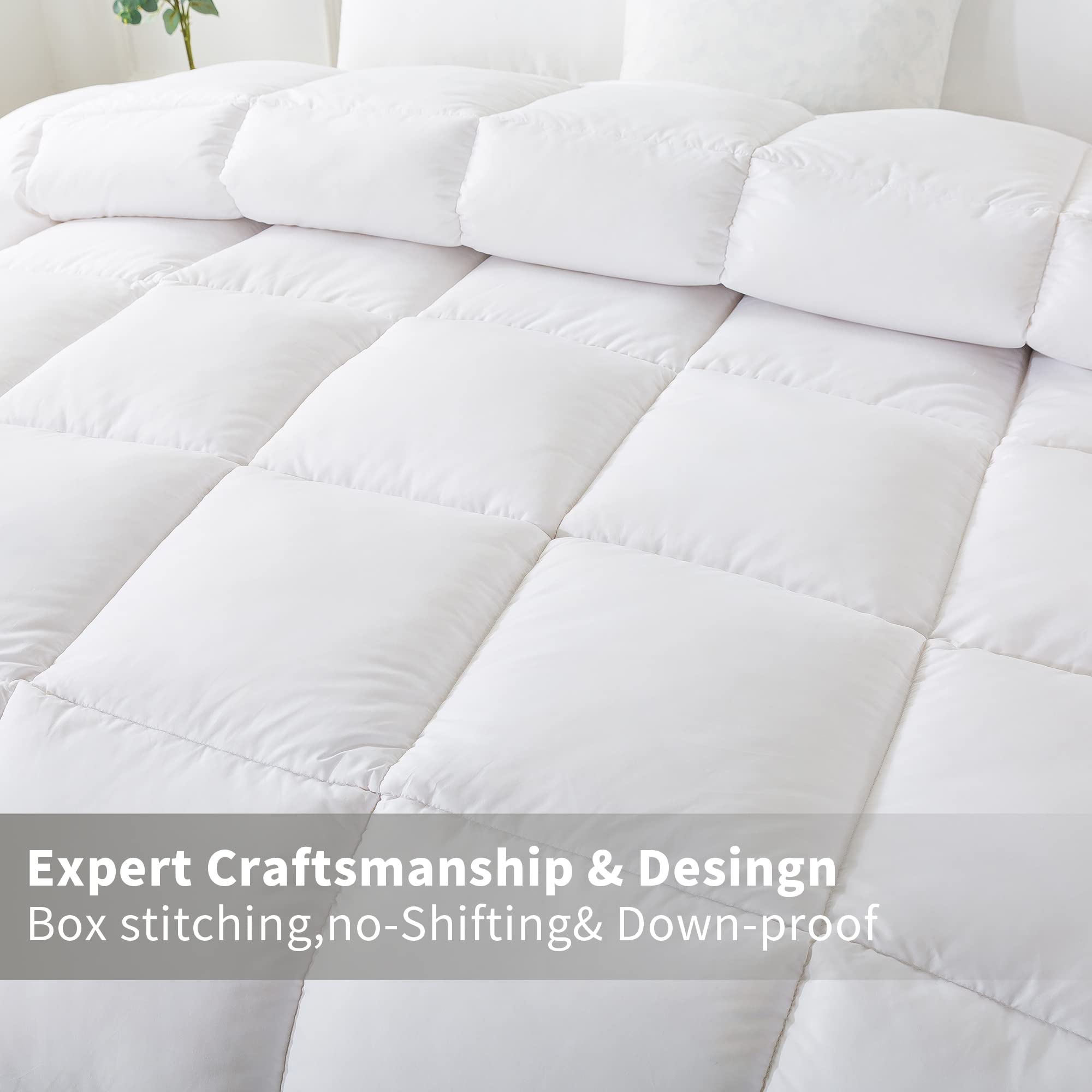 HOMEFOUCS King Size Wool Duvet | 13.5 Tog Washable All-Season Quilt