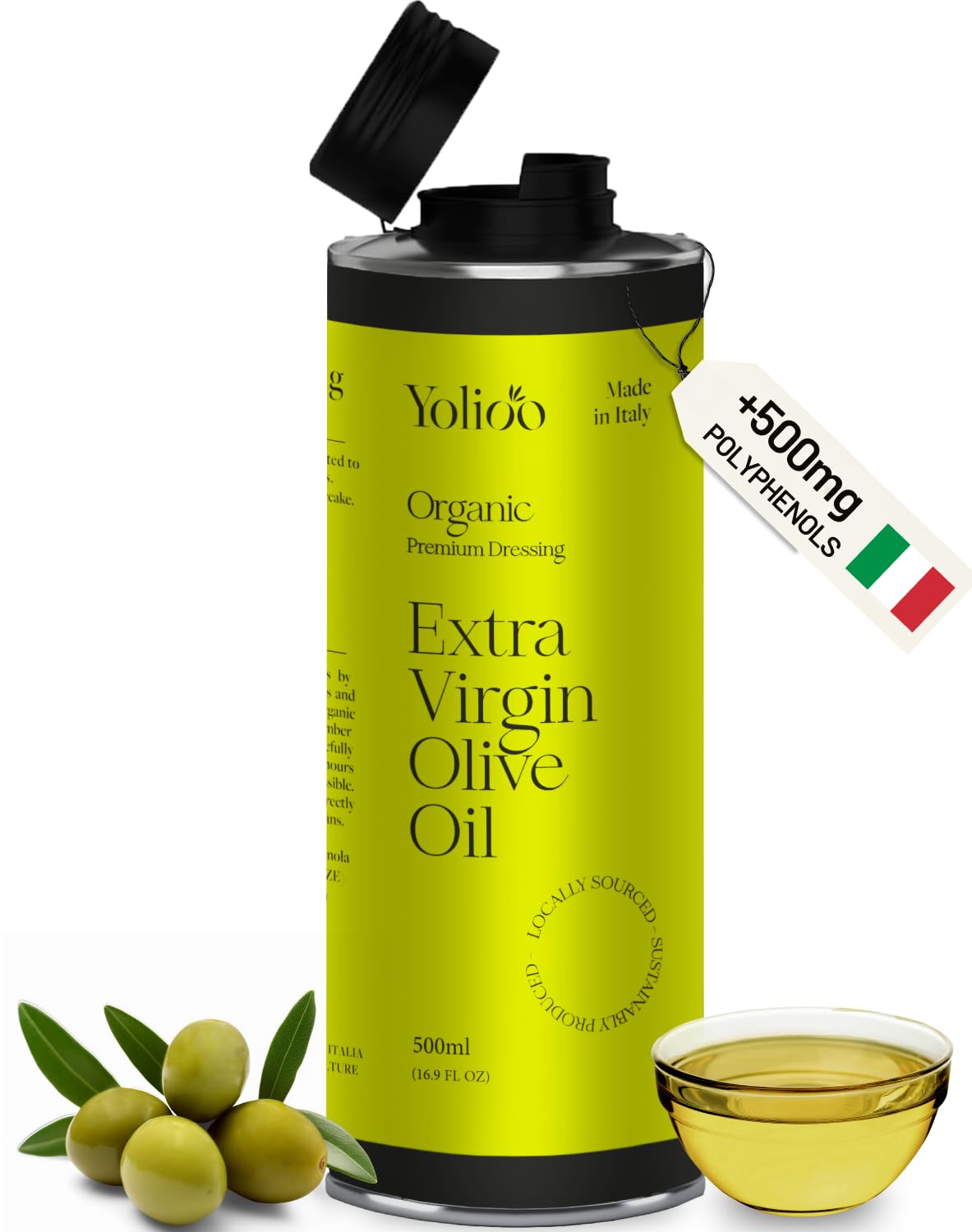 Organic Extra Virgin Olive Oil – Italian Cold Pressed 0.5L
