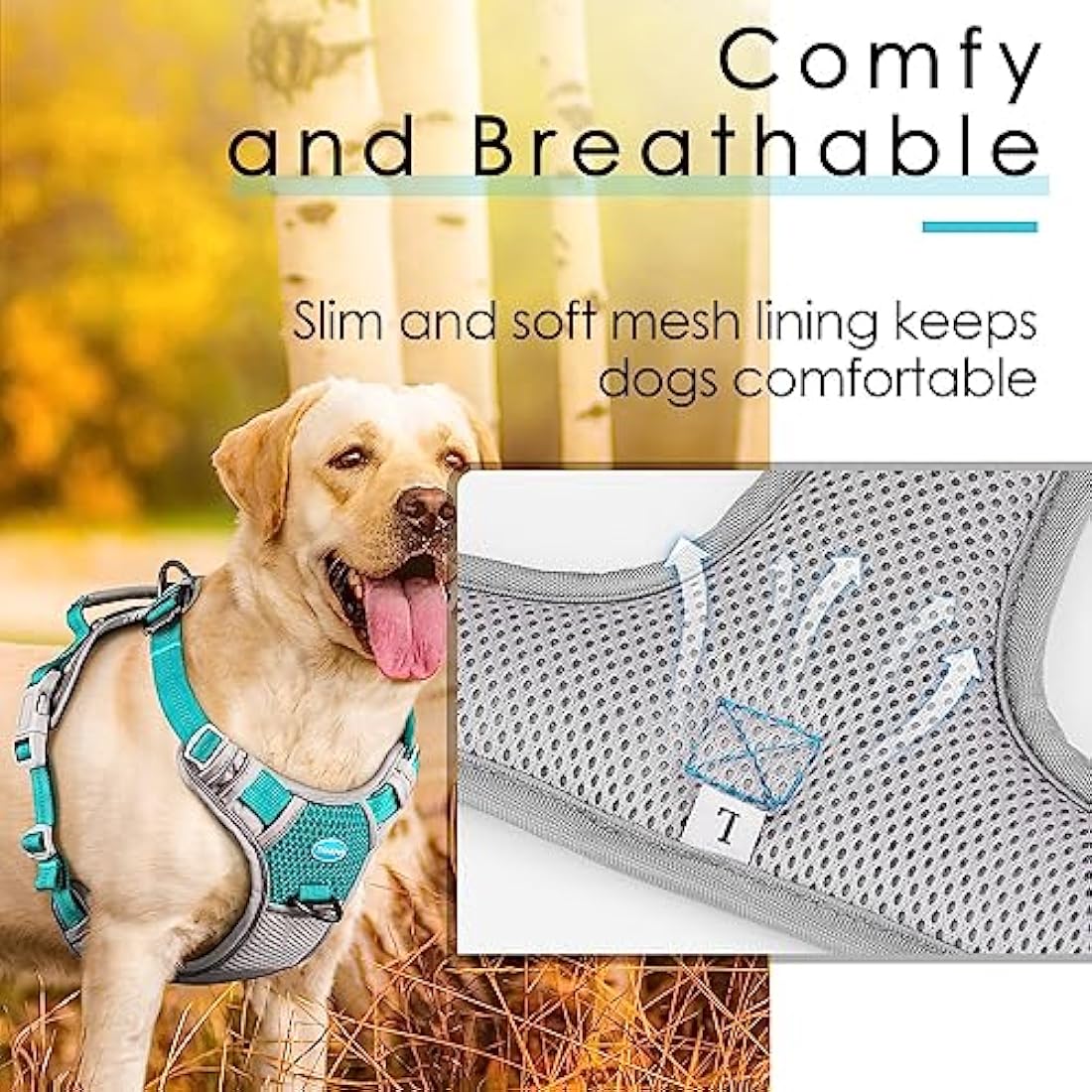 Jolof Store No Pull Dog Harness – Reflective Breathable Sport Vest