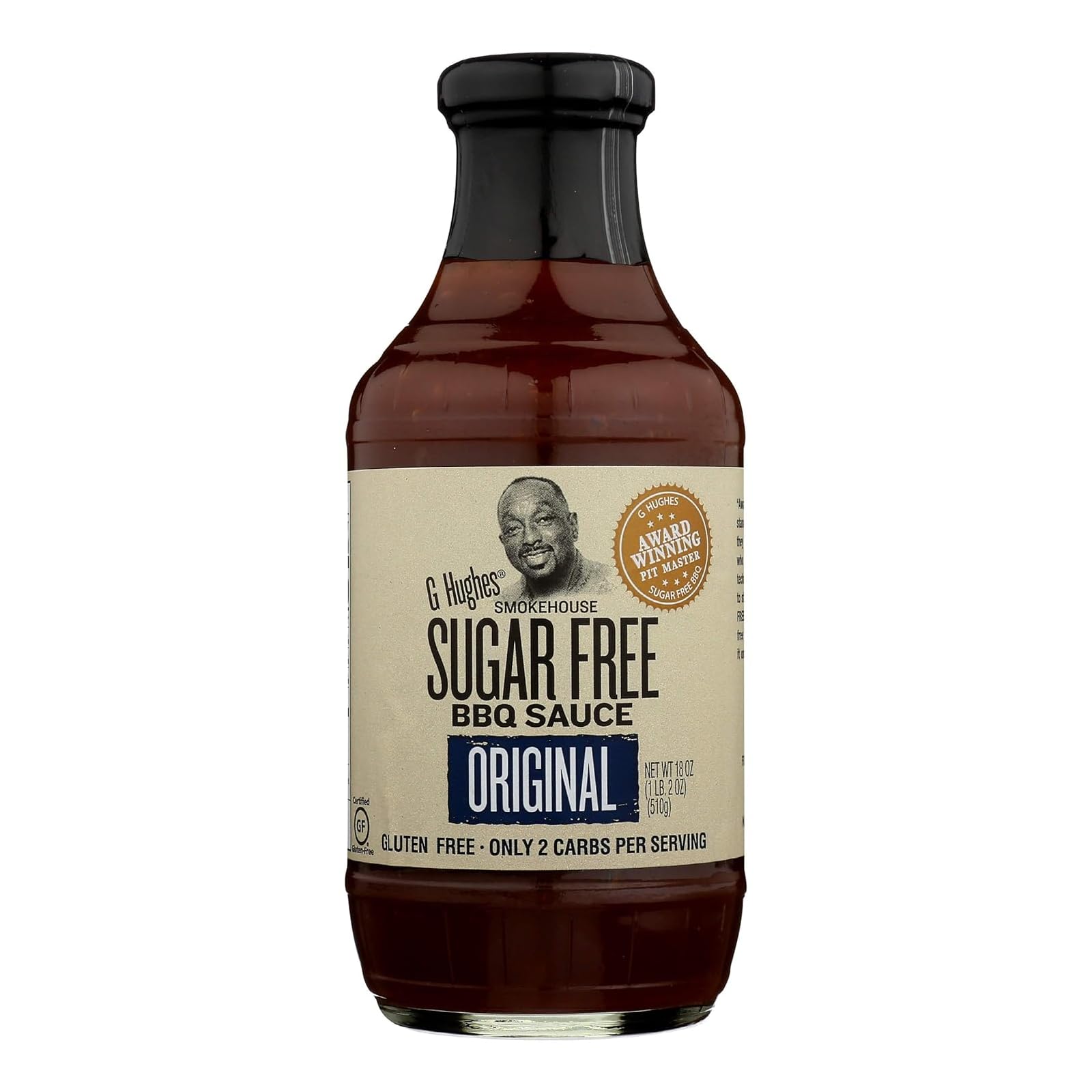 G Hughes Original BBQ Sauce – Sugar Free & Gluten Free - 510ml