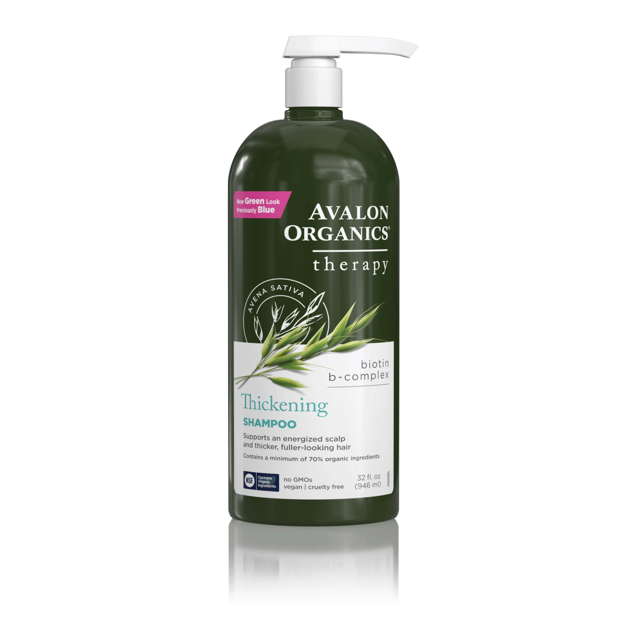 Avalon Organics Biotin B-Complex Thickening Shampoo | Volumizing, 32 oz