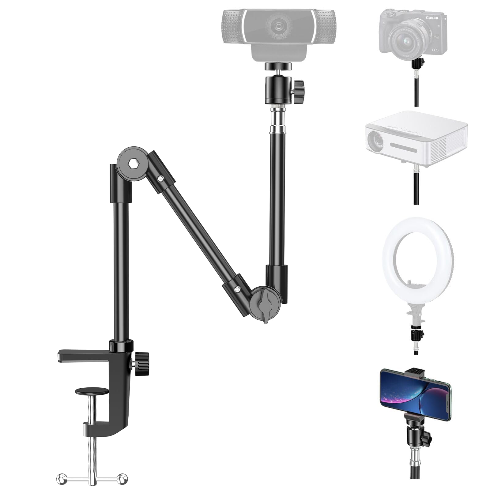 KDD 21.7 Inch Gooseneck Webcam Stand | Flexible Camera & Phone Mount