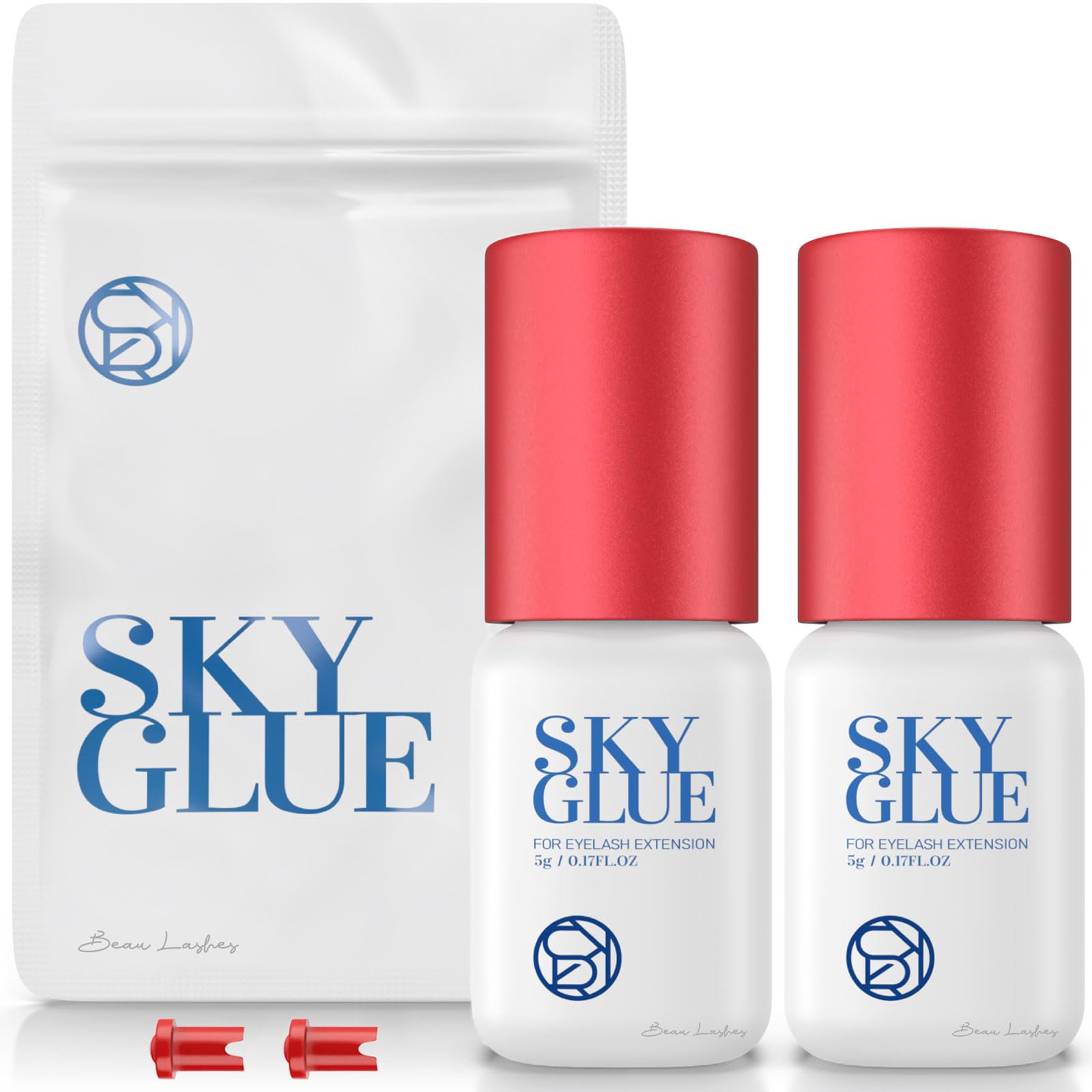 Sky Glue S+ Eyelash Extension Adhesive - 2 Pack Black 5ml Bottles