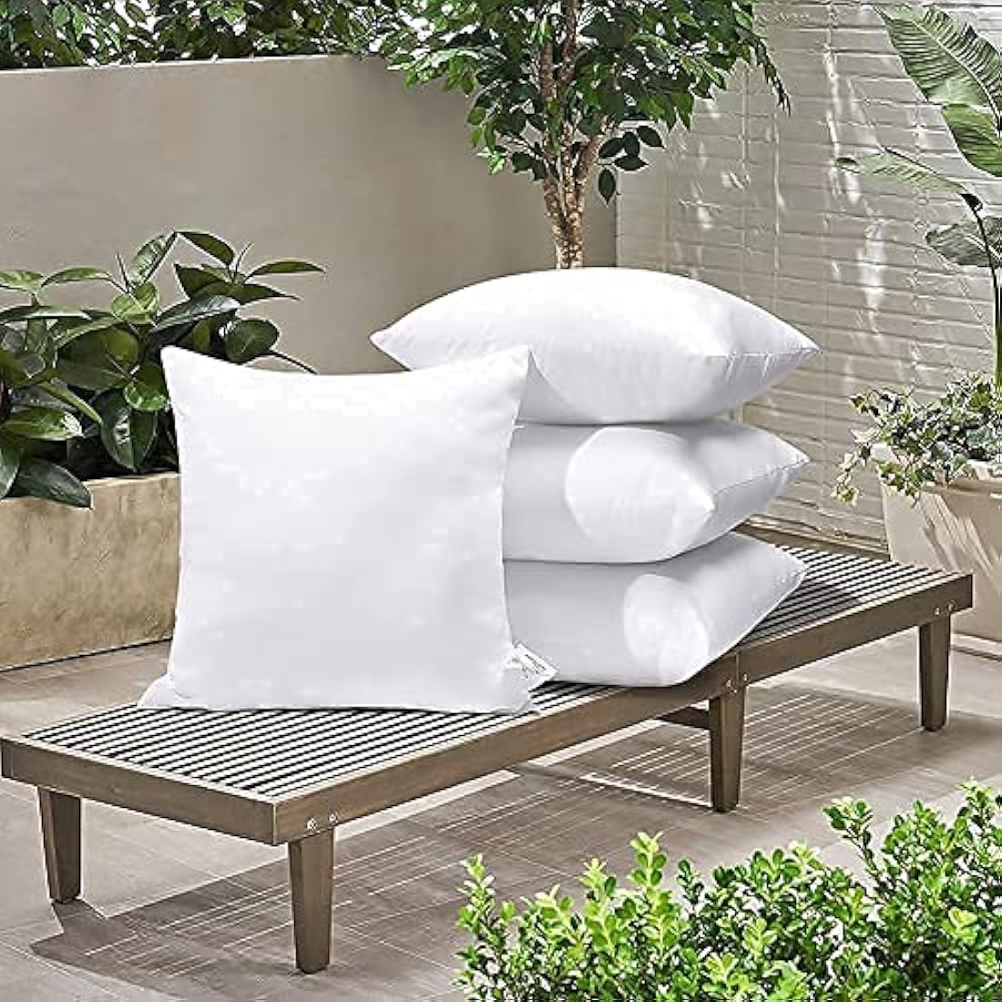 Jotom Waterproof Outdoor Cushion Inserts - 18x18 Inch Pillow Pads (Set of 4)