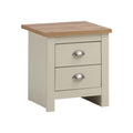 Timber Art Design Lisbon 2 Drawer Bedside Table - Modern Nightstand, Beige