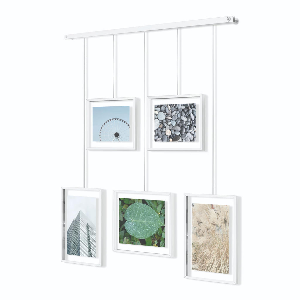 Umbra Exhibit Hanging Gallery Photo Frames - 5 Piece Set in White