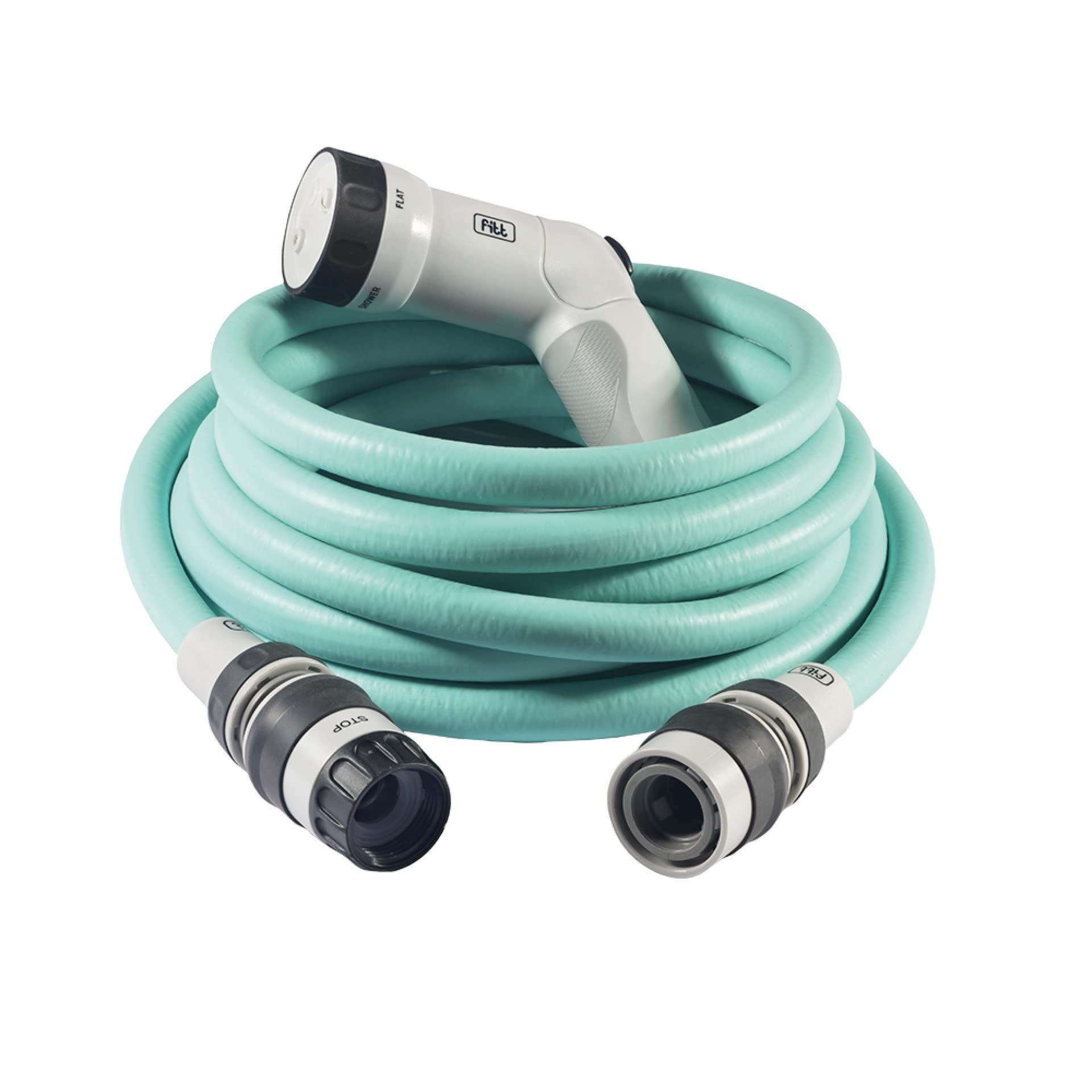 FITT IKON 25m Extendable Garden Water Hose with Multi-Jet Gun | Aquamarine