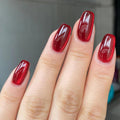 Red Cat Eye Press On Nails – Short ABS Manicure Kit (24 Pcs)