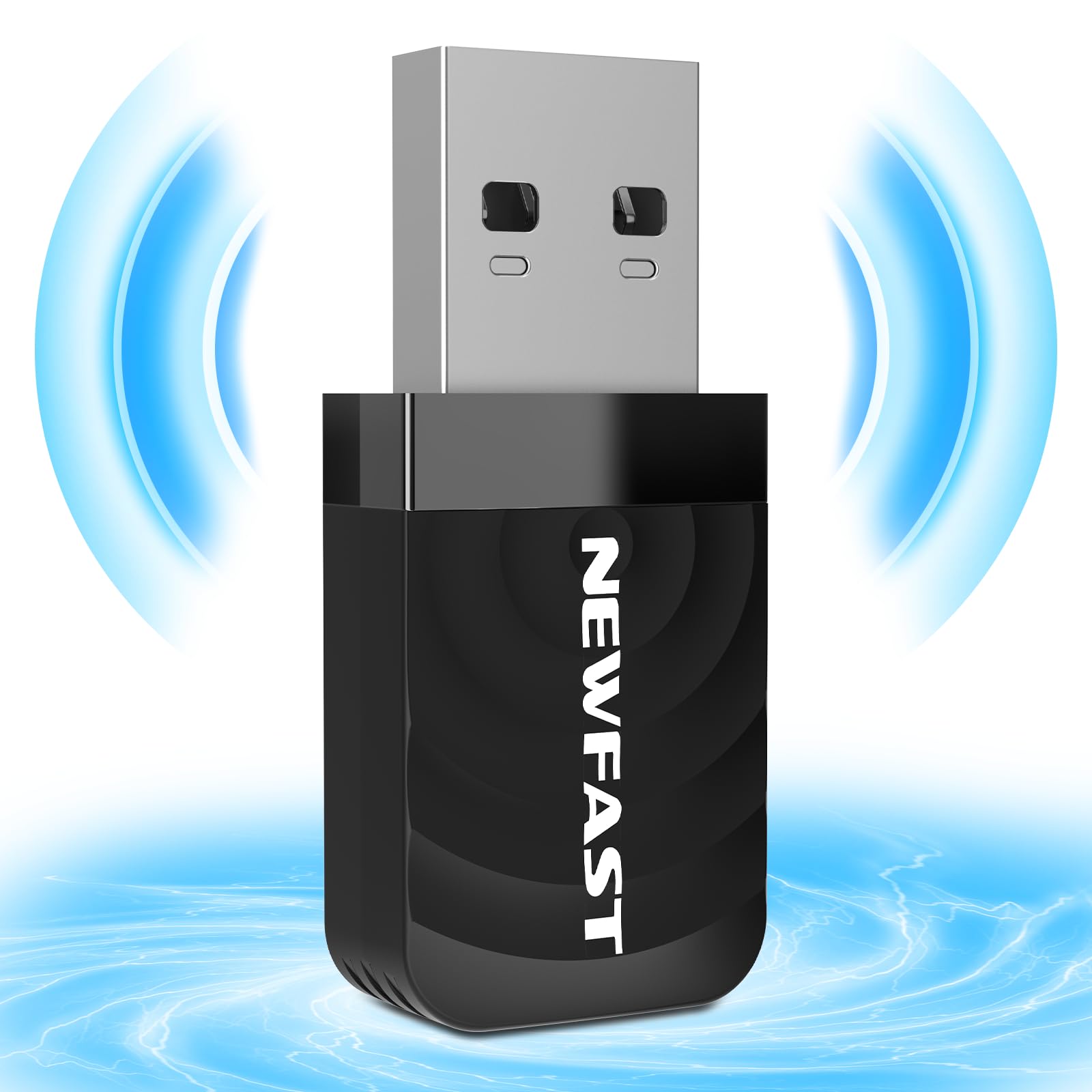 NEWFAST 1300Mbps WiFi Adapter for PC | Dual Band USB Dongle for Windows