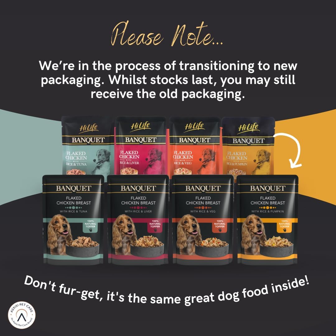 HiLife Banquet Natural Wet Dog Food - Chicken, Rice & Liver - 30 x 100g