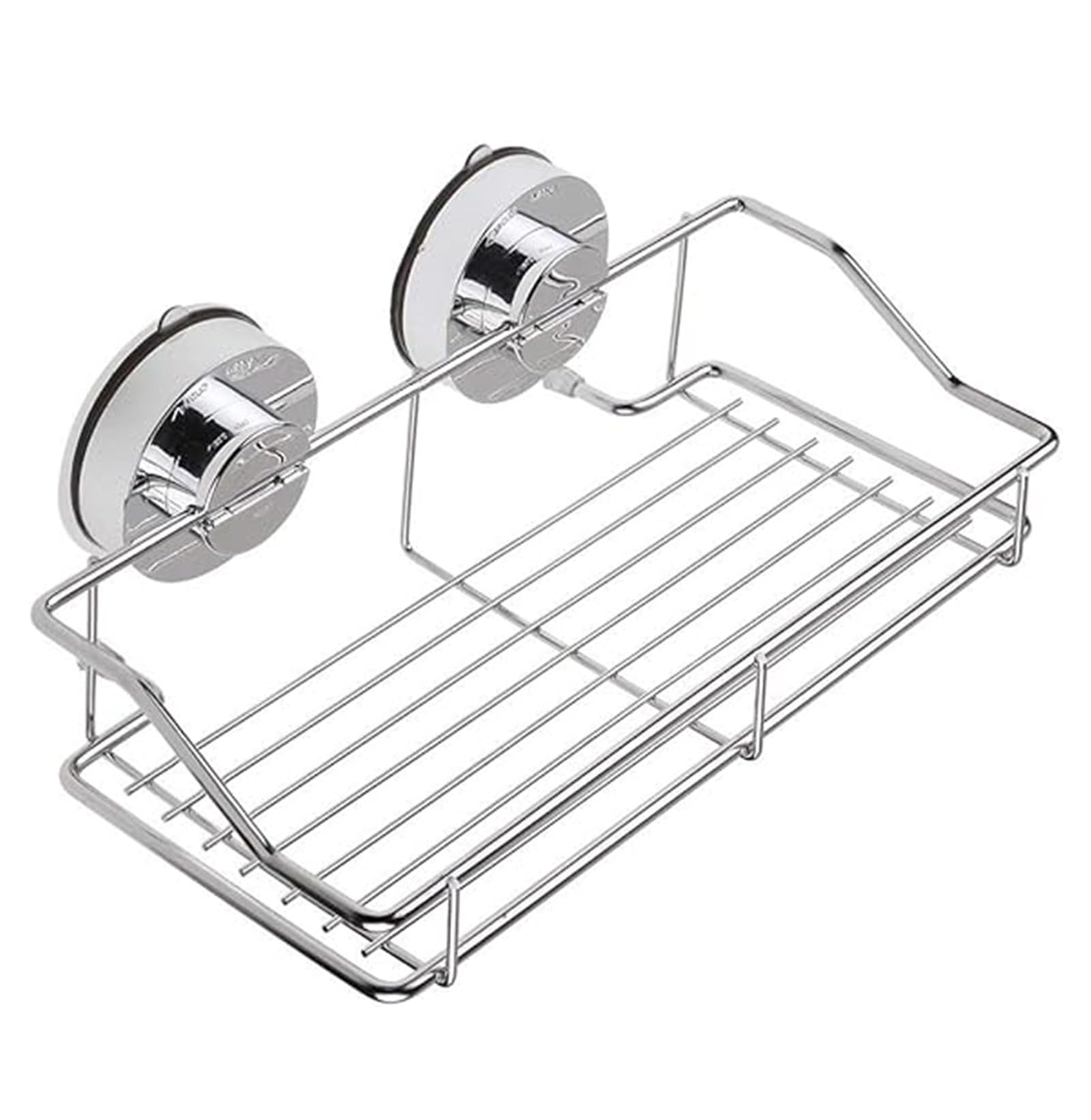 Stainless Steel Shower Caddy – Suction Bathroom Shelf