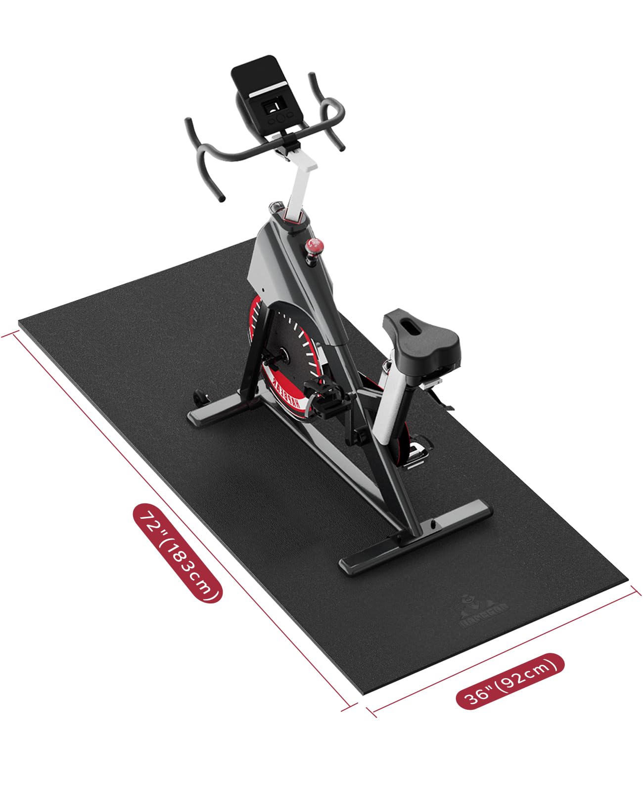 HAPBEAR Exercise Equipment Mat – 72"x36" Heavy-Duty Non-Slip Treadmill Mat