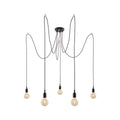 Paulmann Ketil Neordic 5-Lamp Sputnik Pendant Light – Black Metal E27