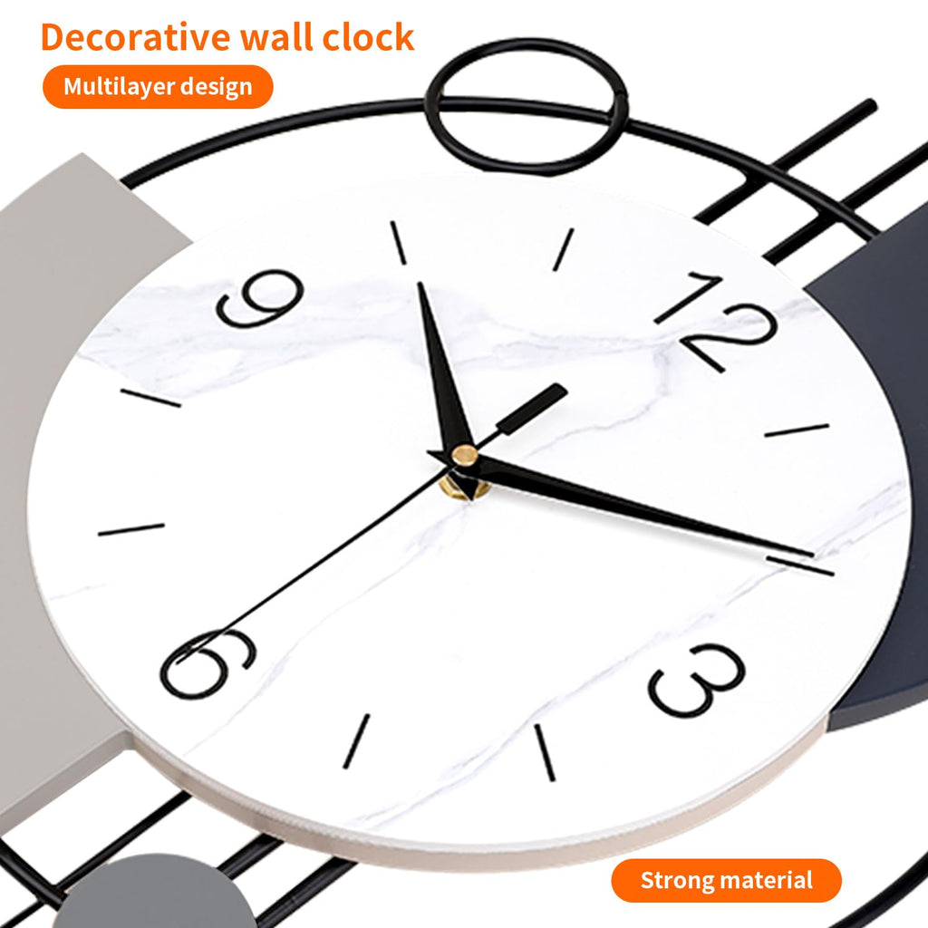 SIN&MI Modern Silent Wall Clock – Large Decorative Pendulum Clock, 16x26.5"