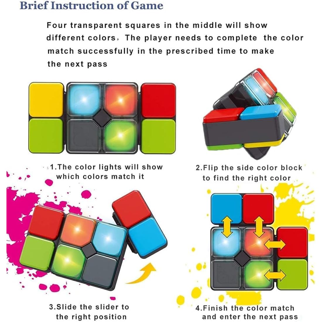 Jolof Store Electronic Music Magic Cube – 4-Mode Educational Puzzle Toy