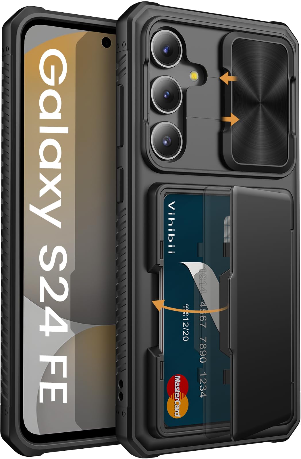 Vihibii Samsung Galaxy S24 FE Wallet Case | RFID Blocking & Camera Cover