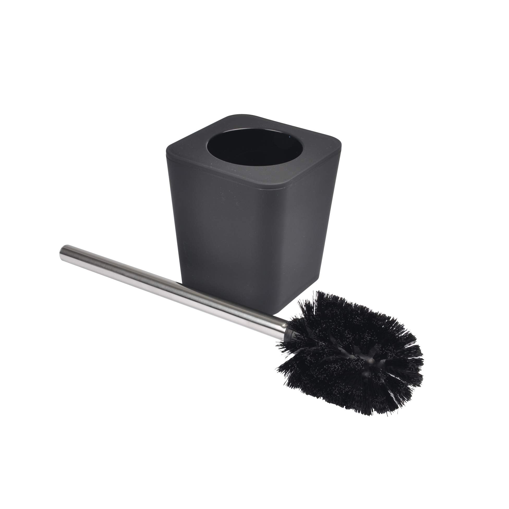 Douceur d'Intérieur Soft Touch Toilet Brush Holder – Black Plastic