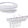 VirtuGro 5M Flexible Ceiling Curtain Track – Bendable Rail for Bay Windows