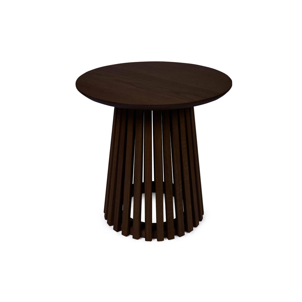 Julian Bowen Ollie Slatted End Table - Cocoa Oak, Brown - H45 x W45cm - image 3