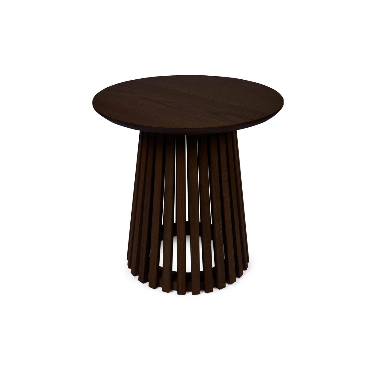 Julian Bowen Ollie Slatted End Table - Cocoa Oak, Brown - H45 x W45cm - image 3