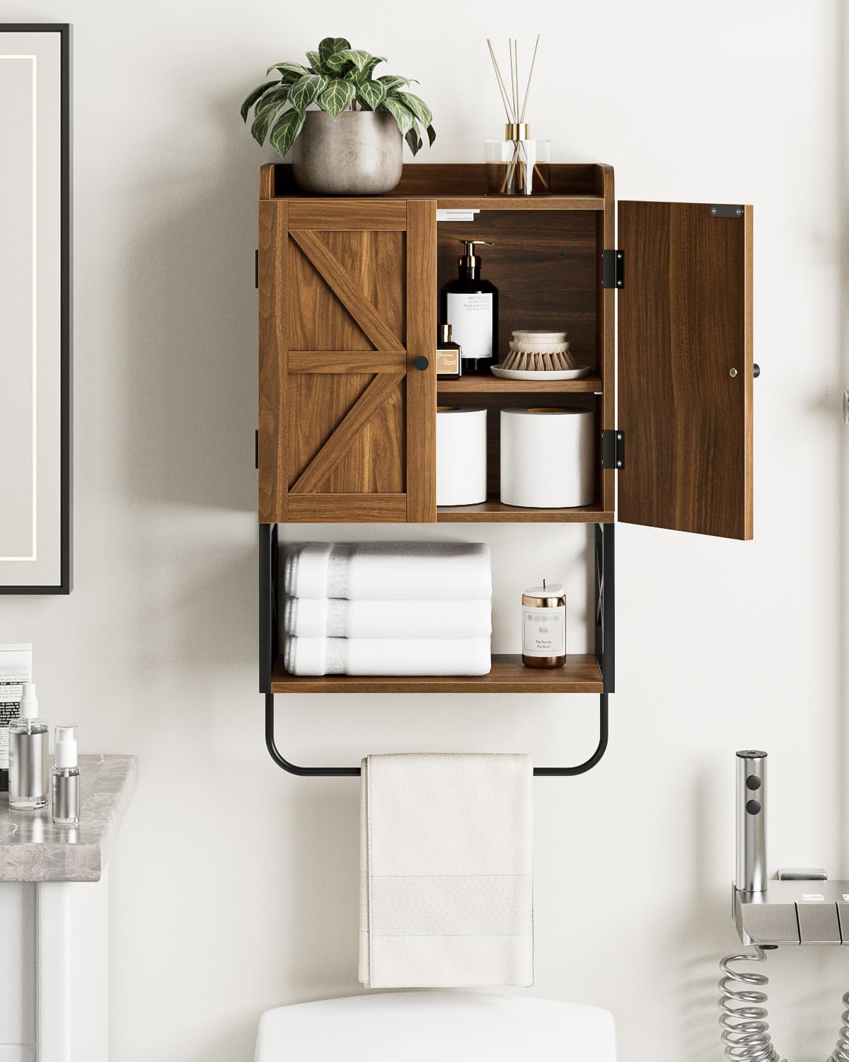 Apetaccat Wall Mounted Bathroom Cabinet | Wooden Medicine Cupboard
