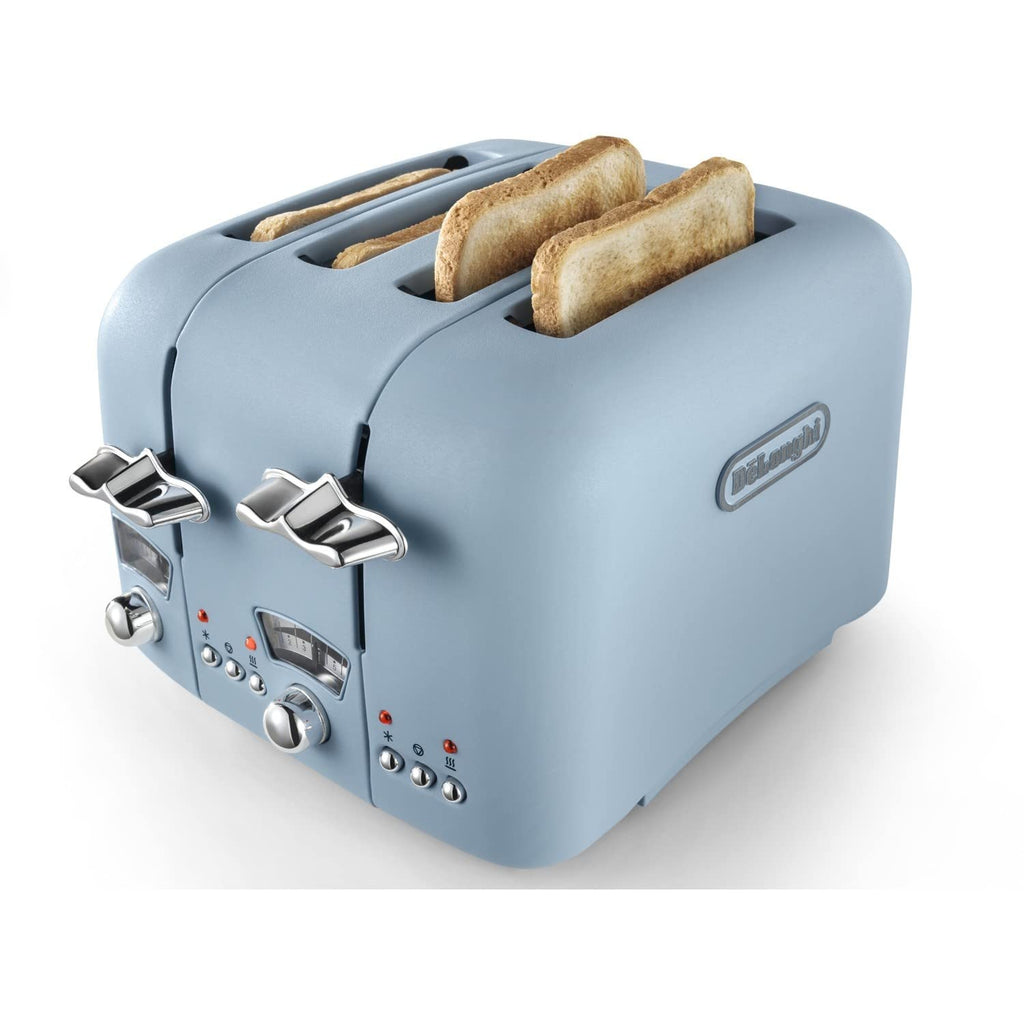 De'Longhi Argento Flora 4-Slice Toaster | Agave Blue | 1800W