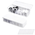 FRETONBA Cable Management Box - 2 Pack Cord Organiser with 7 Compartments