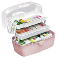 Jolof Store 3-Layer First Aid Box – Portable Medicine Storage Organizer, Pink