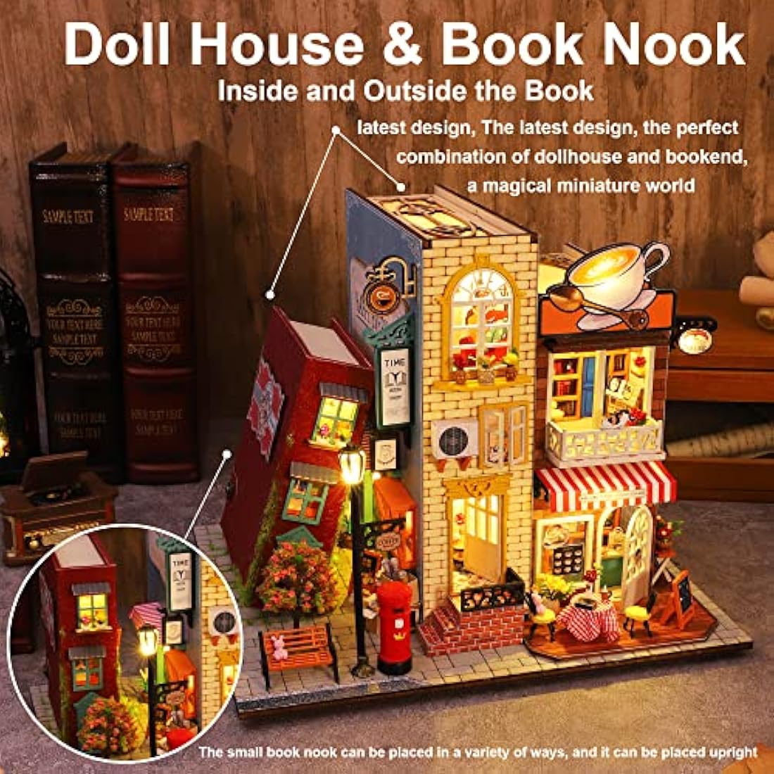 Spilay DIY Miniature Dollhouse Kit - 1:24 Wooden Model with Music Box