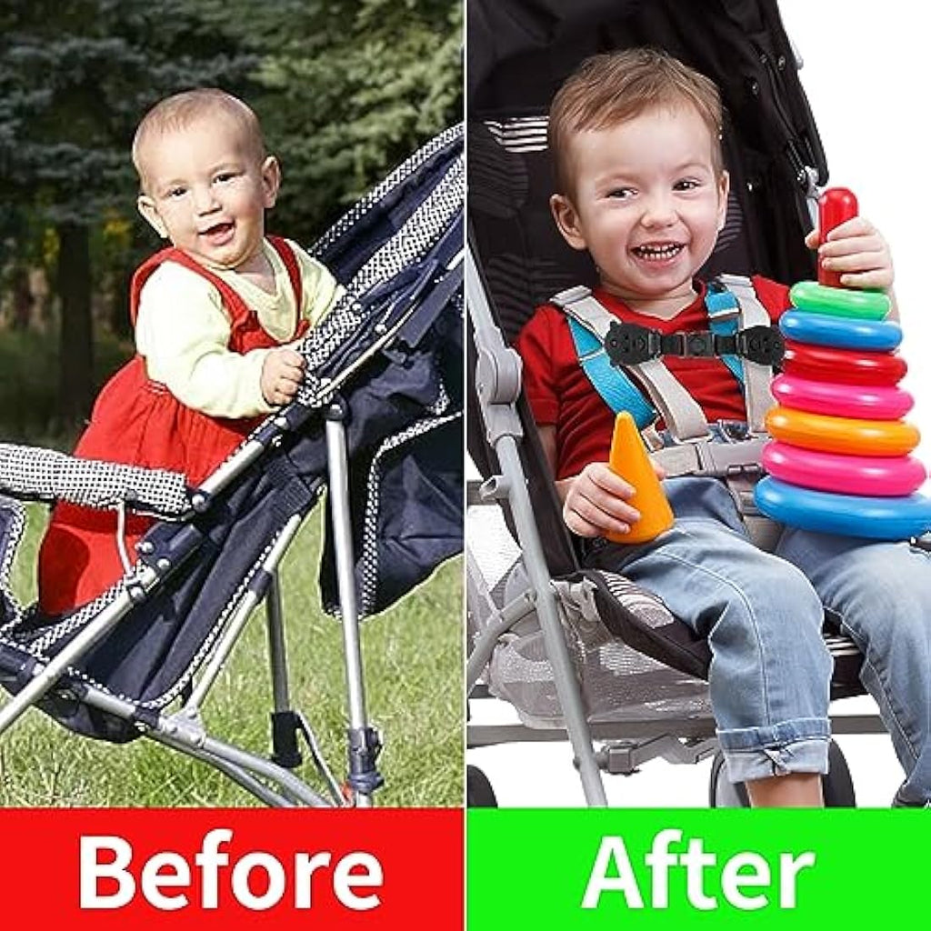 QOPAHI Car Seat Strap Anti Escape – 2 Pack Monkey Baby Harness Chest Clip