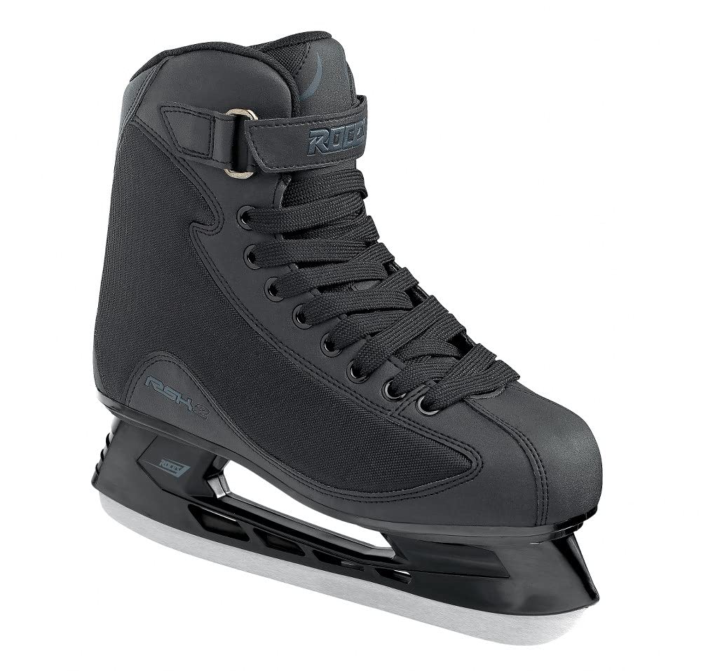 Roces RSK 2 Men's Ice Skates – Carbon Steel Hockey Rail, Black