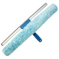 Unger 18" Window Cleaning Tool | 2-in-1 Microfiber Scrubber & Squeegee