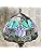 MIAOKE Stained Glass Table Lamp – Vintage Blue Tulip Bedside Light