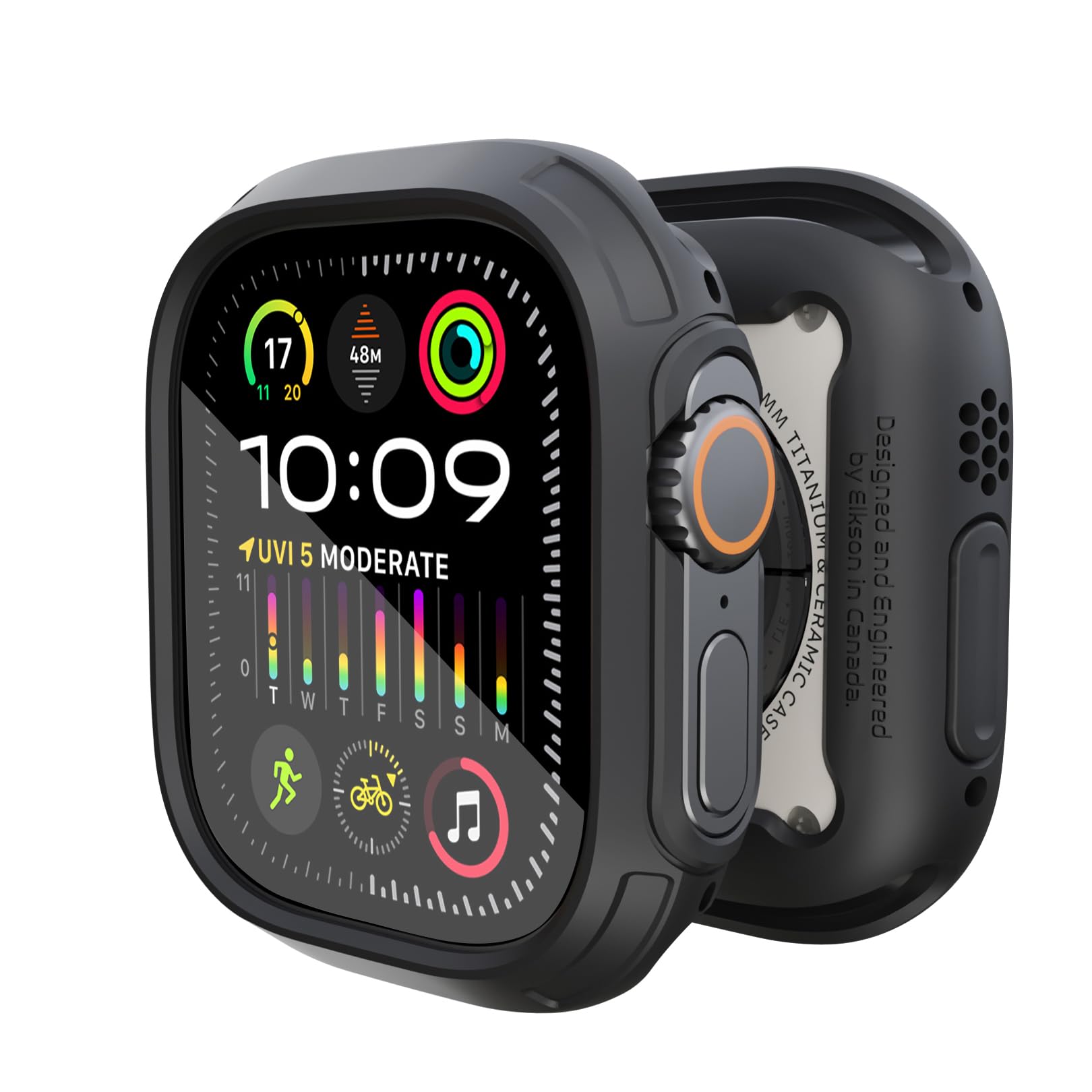 Elkson Apple Watch Ultra 49mm Rugged Case with Screen Protector